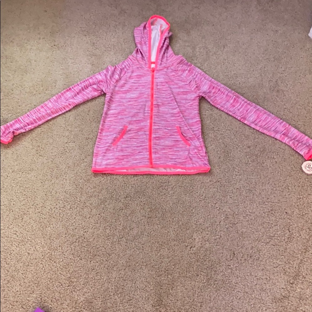 Bright pink zip up from the brand SO